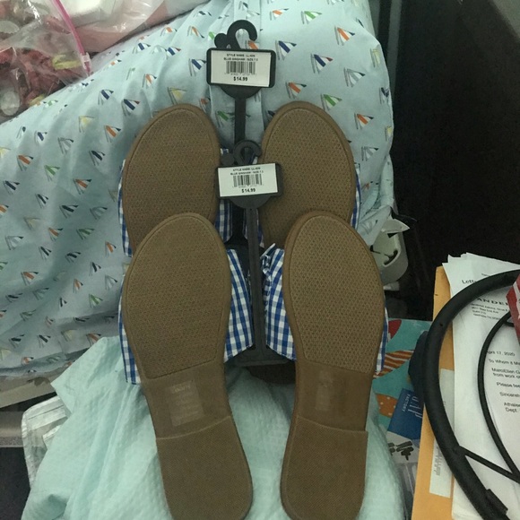 Sandals blue/white buffalo checkered - Picture 5 of 6